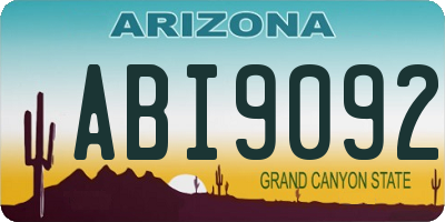 AZ license plate ABI9092