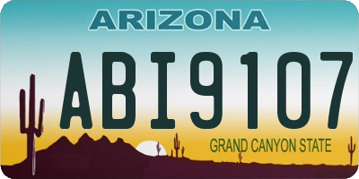 AZ license plate ABI9107