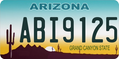 AZ license plate ABI9125