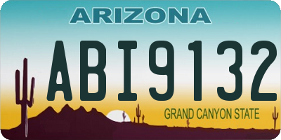 AZ license plate ABI9132