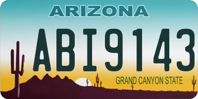 AZ license plate ABI9143