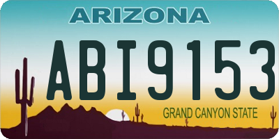 AZ license plate ABI9153