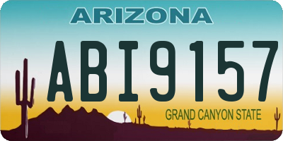AZ license plate ABI9157