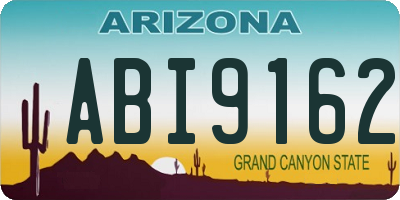 AZ license plate ABI9162