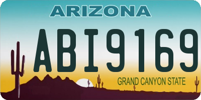 AZ license plate ABI9169