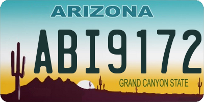 AZ license plate ABI9172