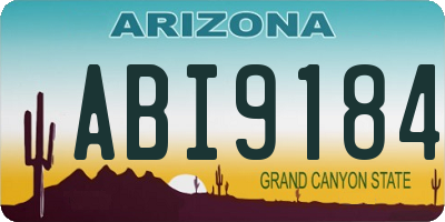 AZ license plate ABI9184