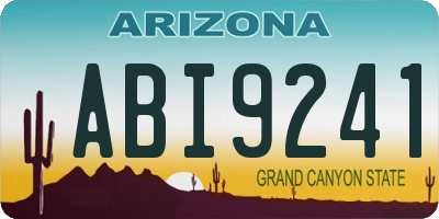 AZ license plate ABI9241