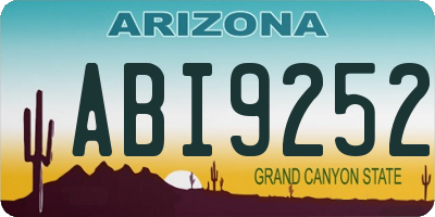 AZ license plate ABI9252