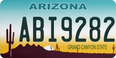 AZ license plate ABI9282