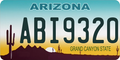 AZ license plate ABI9320