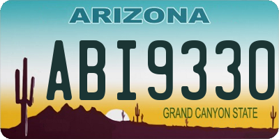 AZ license plate ABI9330
