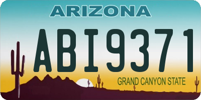 AZ license plate ABI9371