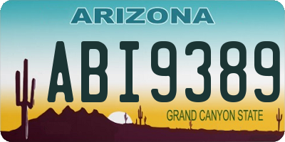 AZ license plate ABI9389