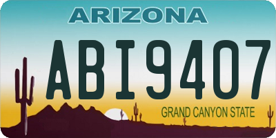 AZ license plate ABI9407
