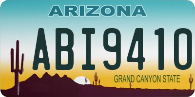 AZ license plate ABI9410