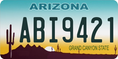 AZ license plate ABI9421