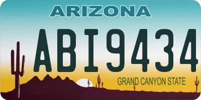 AZ license plate ABI9434