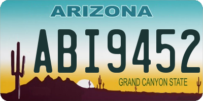 AZ license plate ABI9452