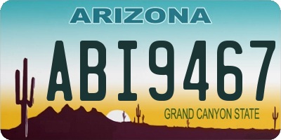 AZ license plate ABI9467