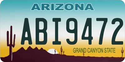 AZ license plate ABI9472