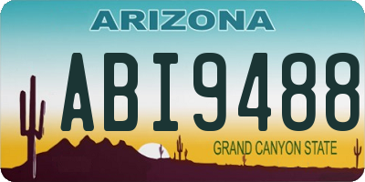 AZ license plate ABI9488