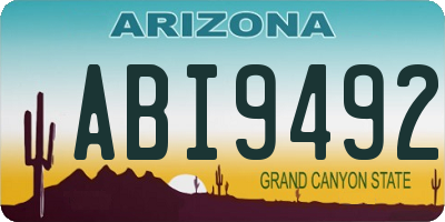 AZ license plate ABI9492