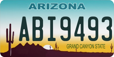 AZ license plate ABI9493
