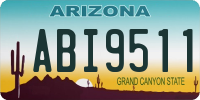 AZ license plate ABI9511