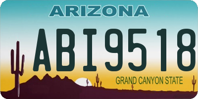 AZ license plate ABI9518