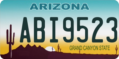 AZ license plate ABI9523