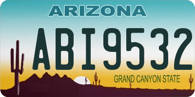 AZ license plate ABI9532