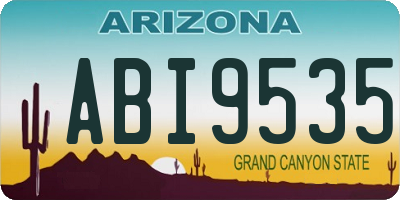 AZ license plate ABI9535