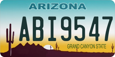 AZ license plate ABI9547