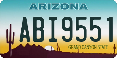 AZ license plate ABI9551