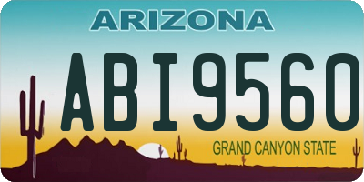 AZ license plate ABI9560