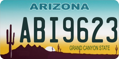 AZ license plate ABI9623
