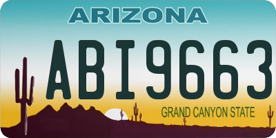 AZ license plate ABI9663