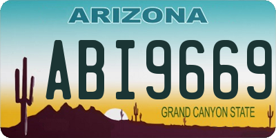 AZ license plate ABI9669