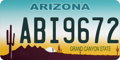 AZ license plate ABI9672