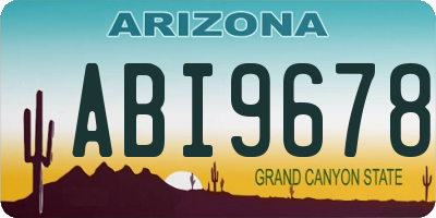AZ license plate ABI9678