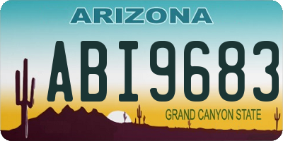 AZ license plate ABI9683