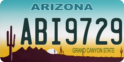 AZ license plate ABI9729