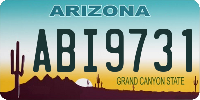 AZ license plate ABI9731
