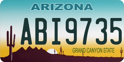 AZ license plate ABI9735