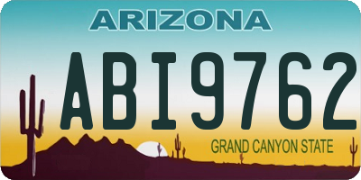 AZ license plate ABI9762