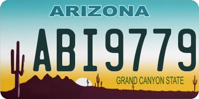 AZ license plate ABI9779