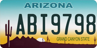 AZ license plate ABI9798