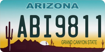 AZ license plate ABI9811