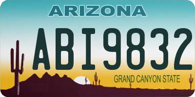 AZ license plate ABI9832